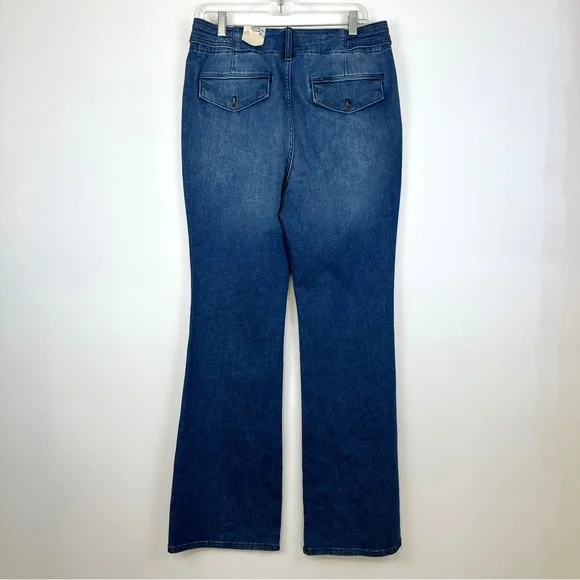 ANTHROPOLOGIE Pilcro Polished Mid-Rise Bootcut Jeans Women’s Size 31 Medium Wash - Picture 9 of 17